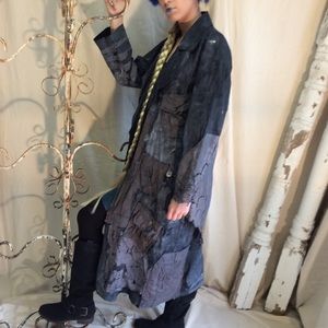 Wild Flower Heart Trench Coat